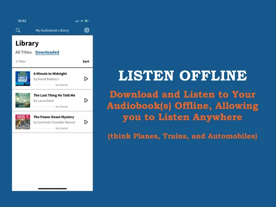 Capturas de pantalla de My Audiobook Library iPad 