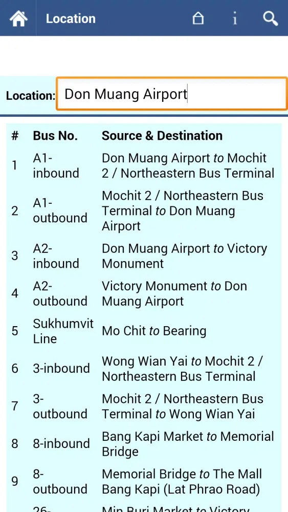 Bangkok Transit Info Screenshots