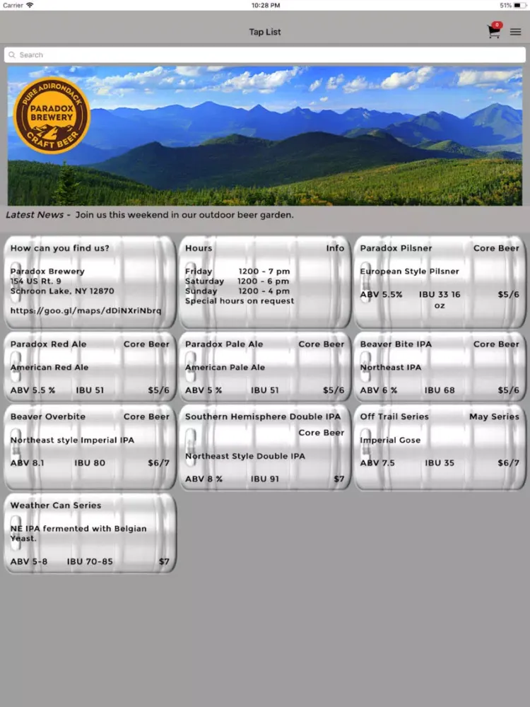 Paradox Brewery iPad 应用截图