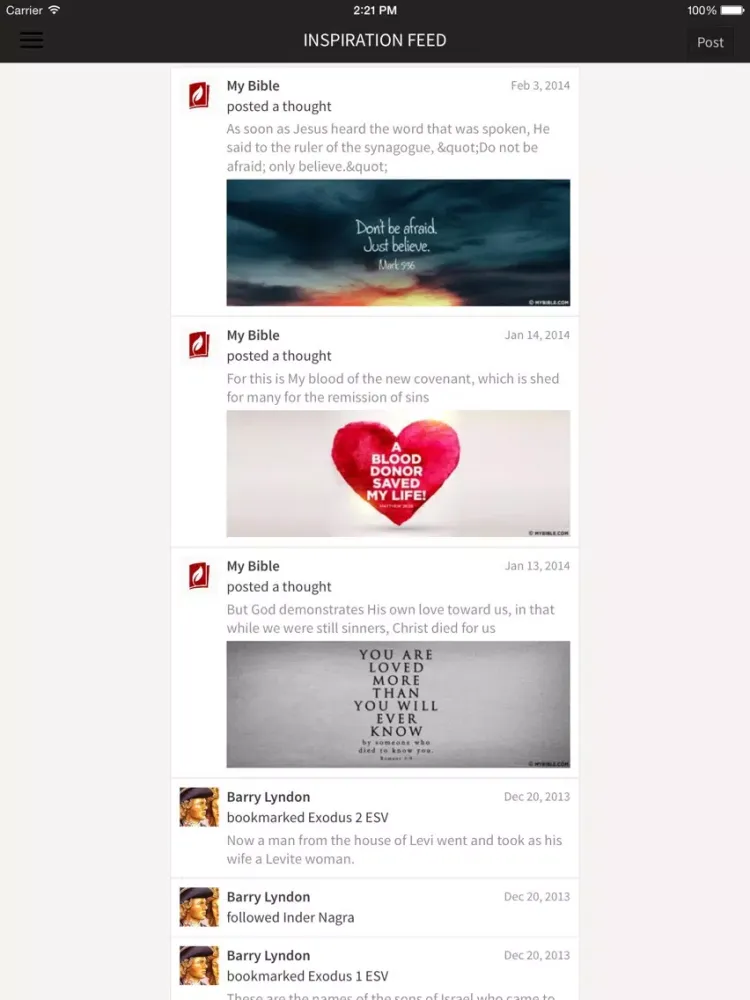 Скриншоты MyBible.com iPad 