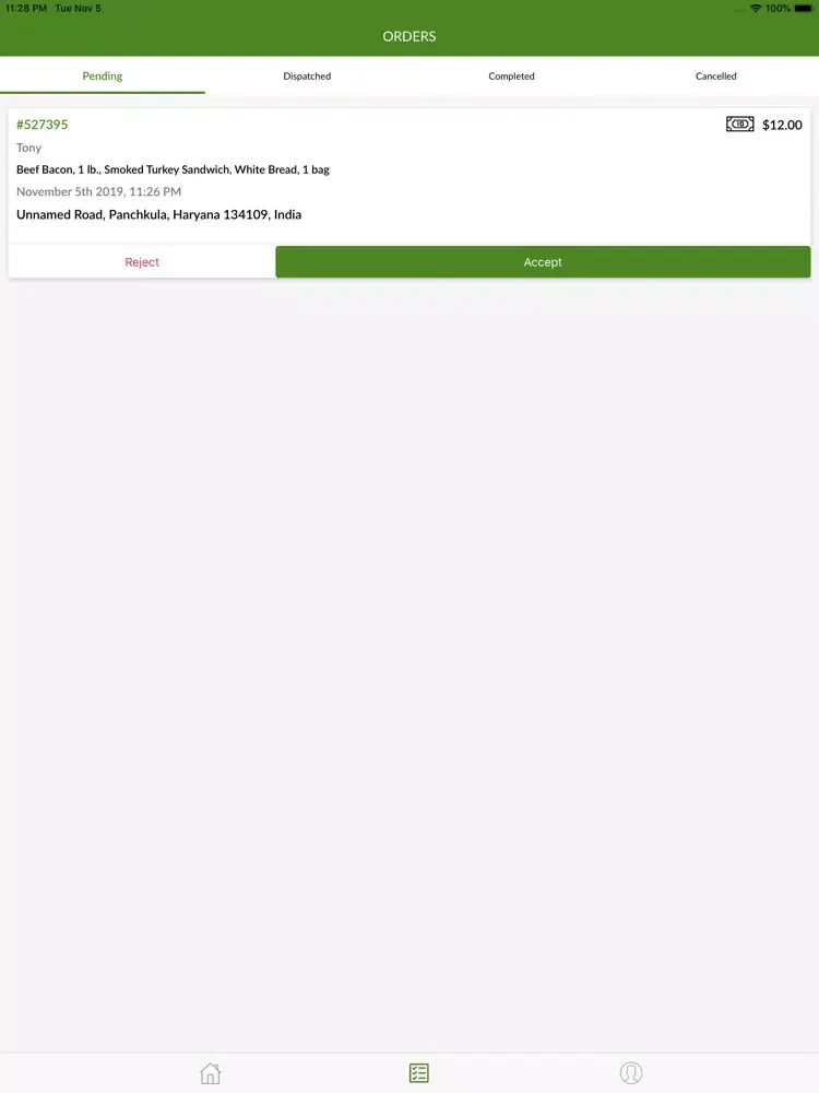 Tangkapan layar My Bodega Online - Merchant iPad 