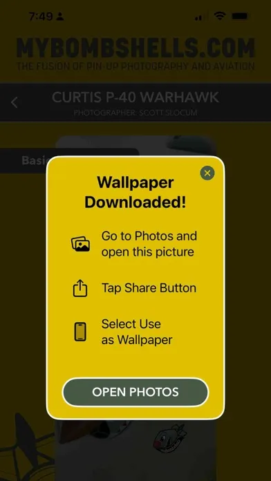 Capturas de tela do My Bombshells Wallpaper App