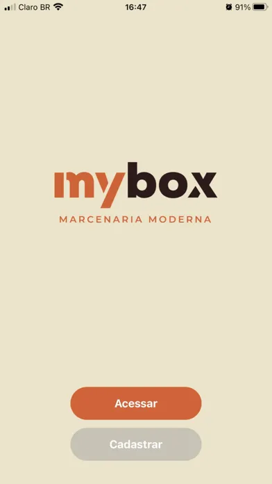 Capturas de tela do MyBox Marcenaria