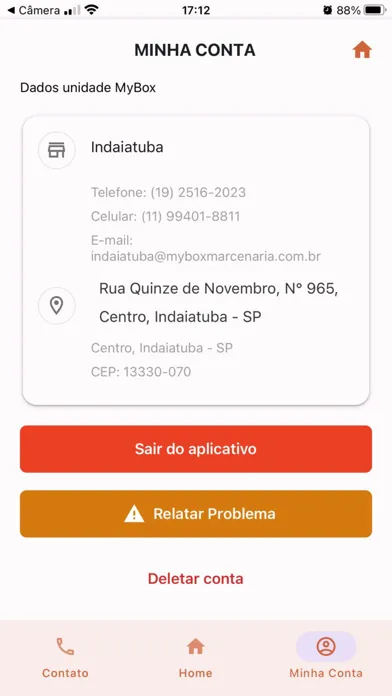Capturas de tela do MyBox Marcenaria