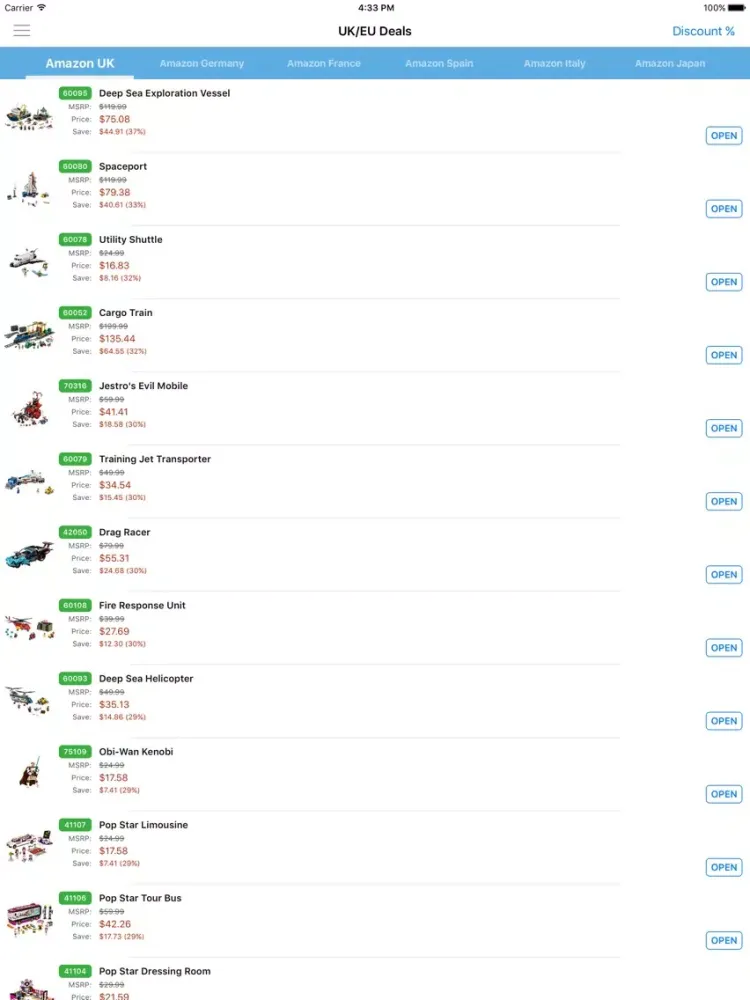 Zrzuty ekranu MyBrickDeal - Find Best LEGO Deals iPad