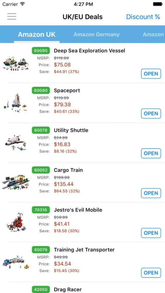 Zrzuty ekranu MyBrickDeal - Find Best LEGO Deals