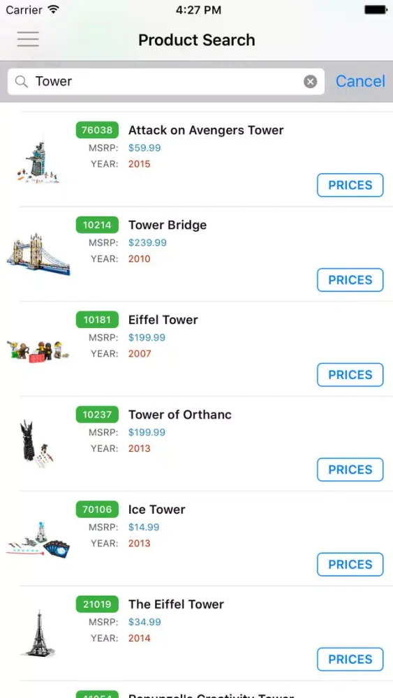 Zrzuty ekranu MyBrickDeal - Find Best LEGO Deals