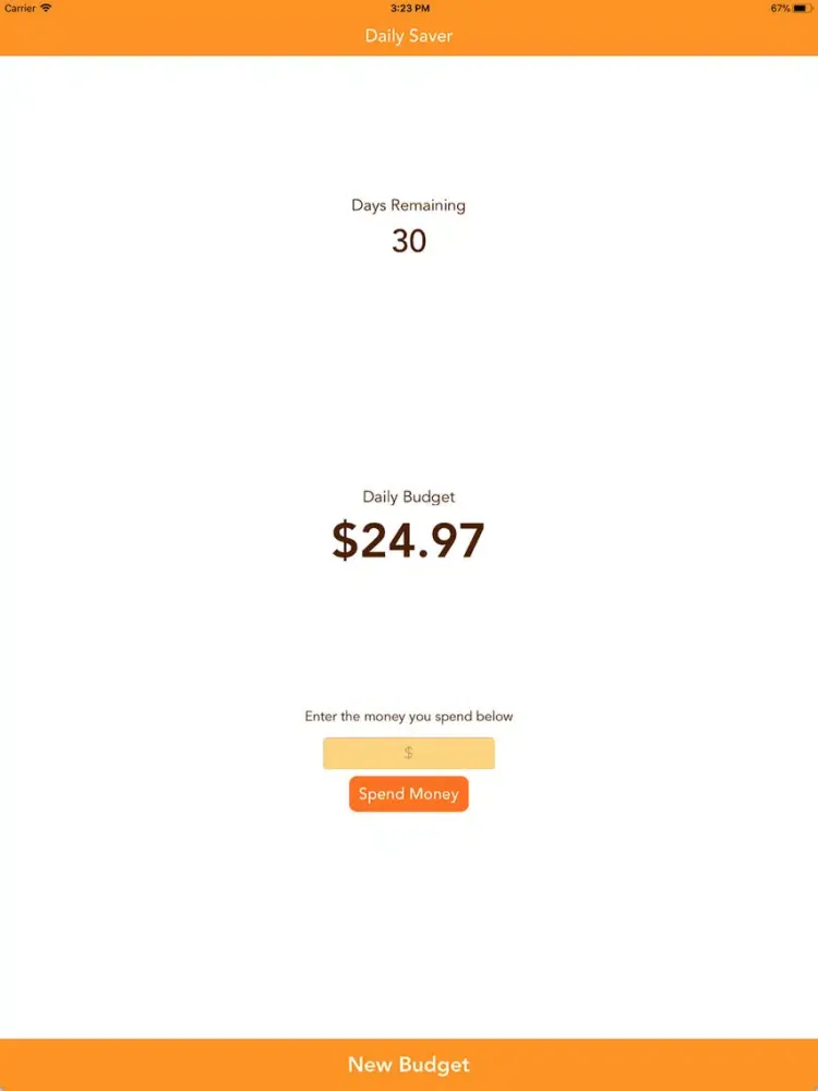 Tangkapan layar Daily Saver iPad 