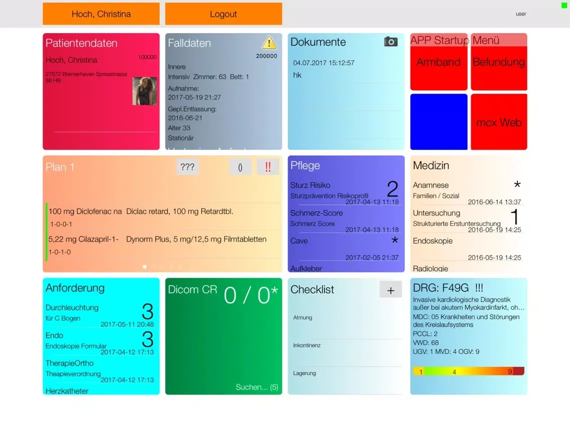 Zrzuty ekranu mcx connect iPad 