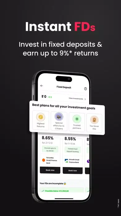 Captures d'écran de Freo - UPI, Insurance, Loans