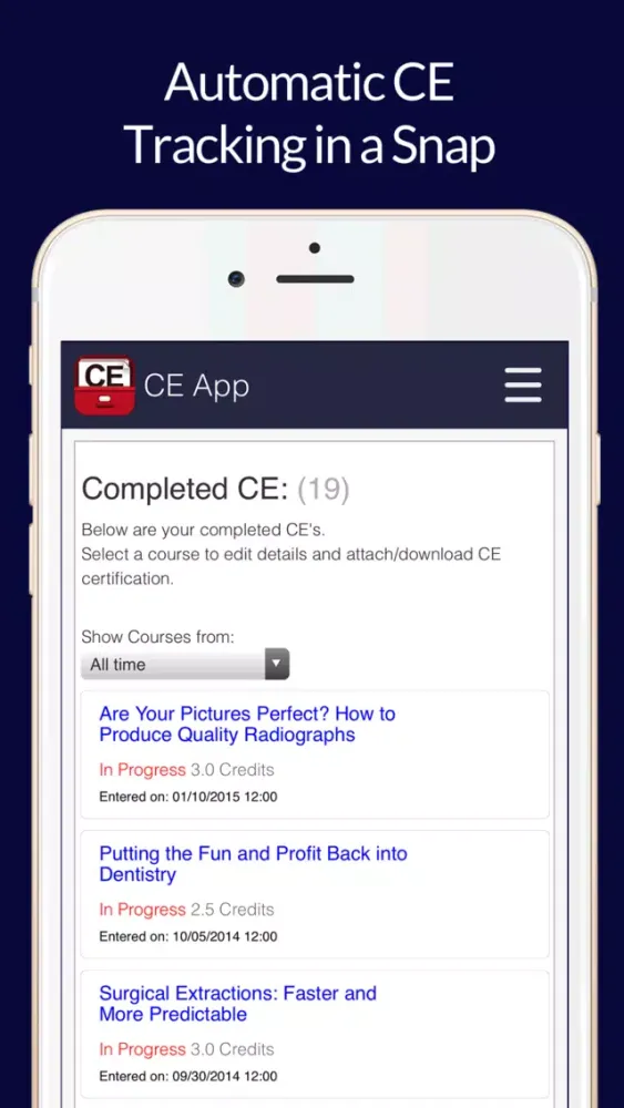 CE App - Find & Track CE/CME スクリーンショット
