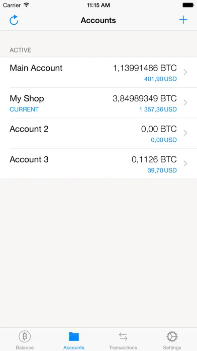 Mycelium Bitcoin Wallet Screenshots