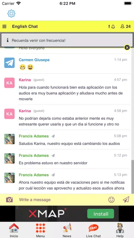 Zrzuty ekranu Aprende Ingles Escuchando