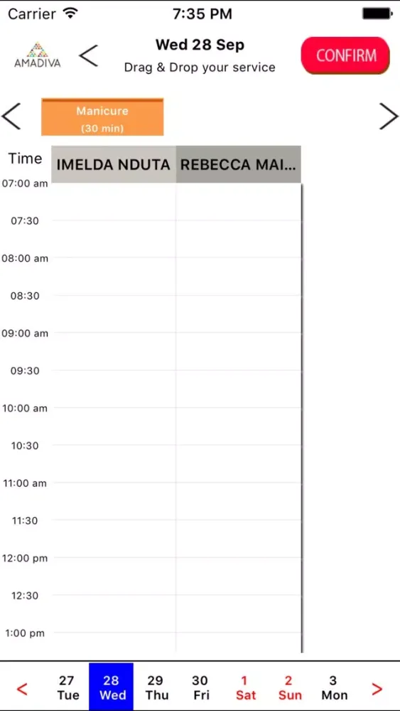 Capturas de tela do Amadiva