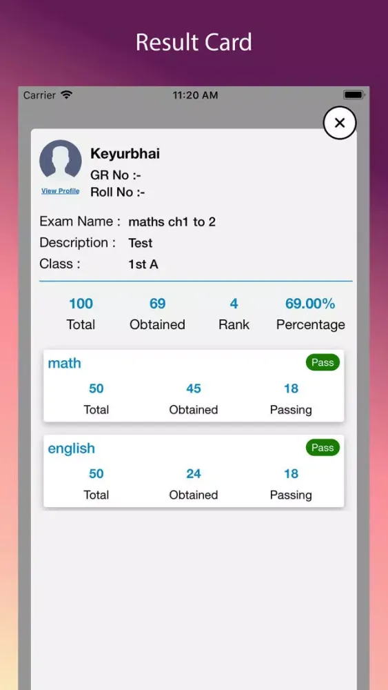 Tangkapan skrin Nirja Education