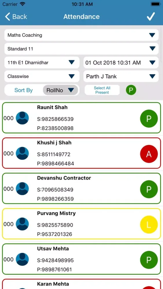 Parth Tank سکرین شاٹس