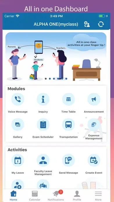 Capturas de tela do Teacher's App