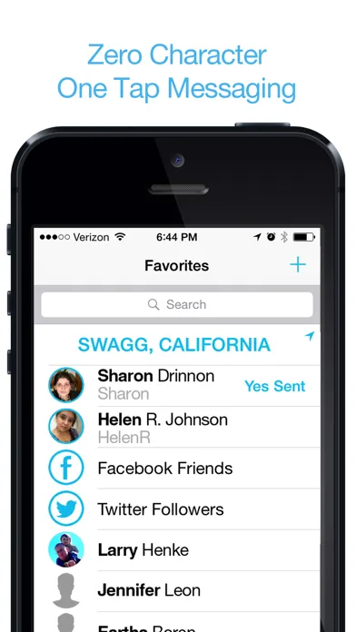 YesMe Messenger - Ping Your Friends in One Tap سکرین شاٹس