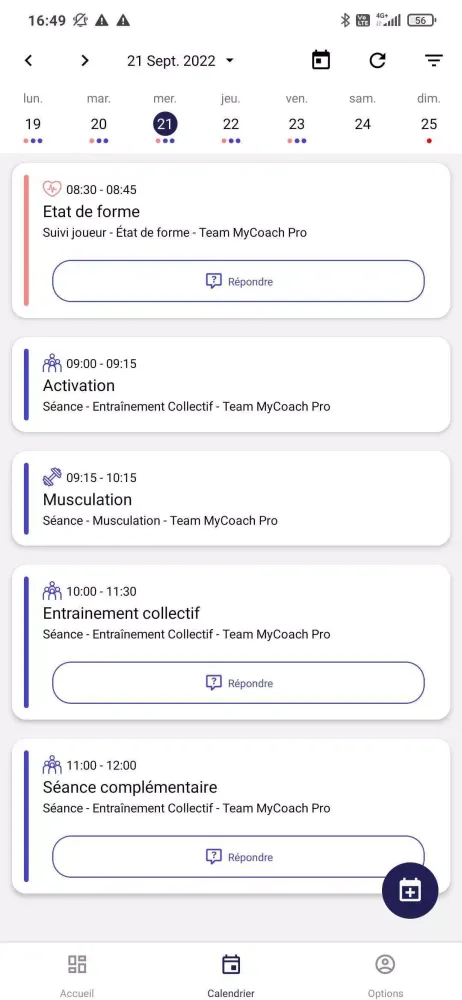 MyCoach Pro AMS Screenshots
