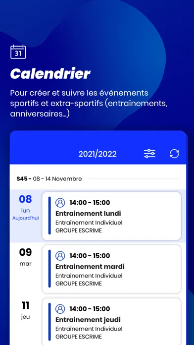 Zrzuty ekranu MyCoach by FFEscrime