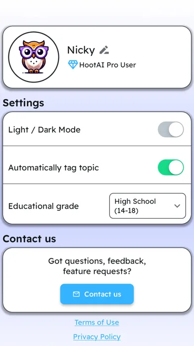 ภาพหน้าจอของ Hoot AI - Homework Scan & Help