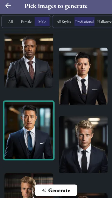 Captures d'écran de AI Headshots Photo Studio