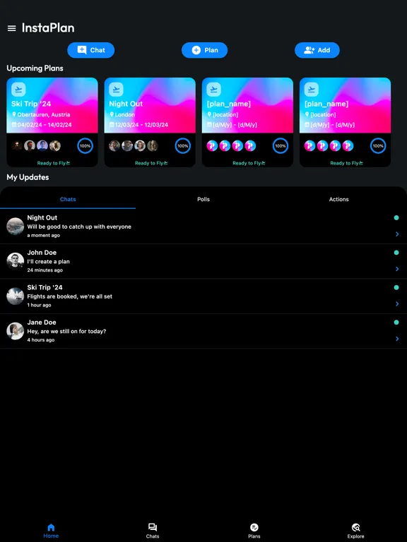 Ảnh chụp màn hình của InstaPlan iPad 