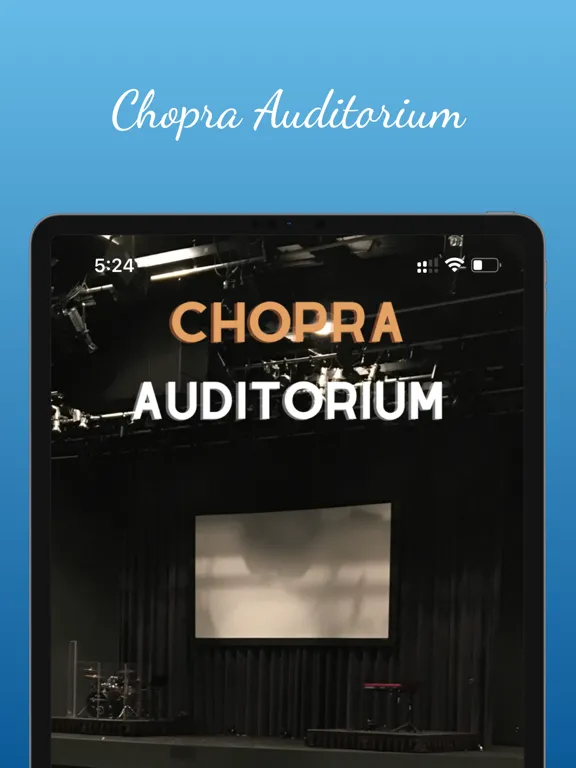 Captures d'écran de Chopra Auditorium iPad 