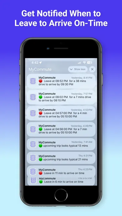 Captures d'écran de MyCommute Traffic Alert