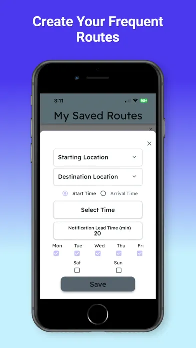 Captures d'écran de MyCommute Traffic Alert