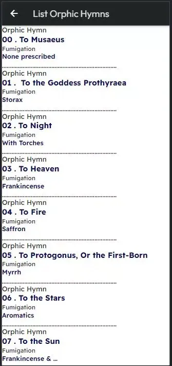 تصاویر Orphic Hymns
