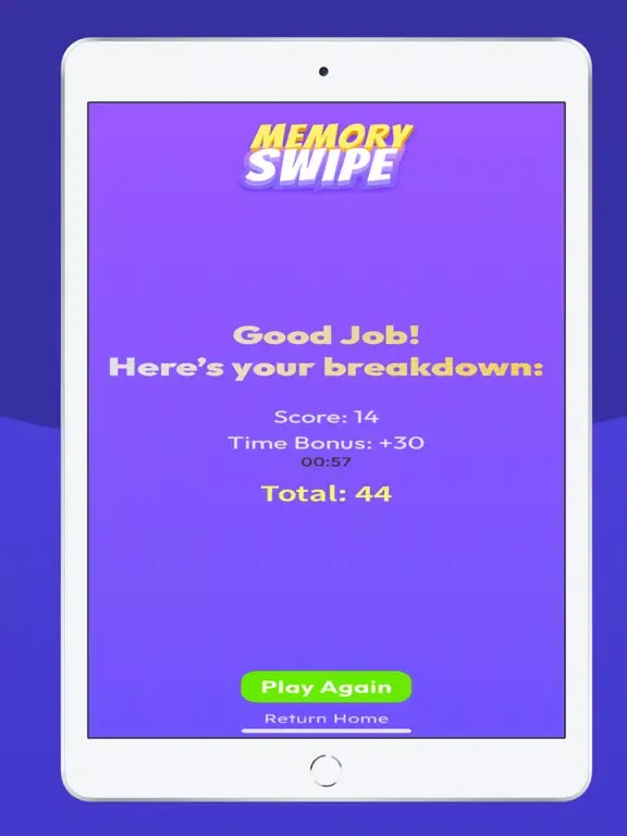 MemorySwipe: Test Your Memory iPad  スクリーンショット