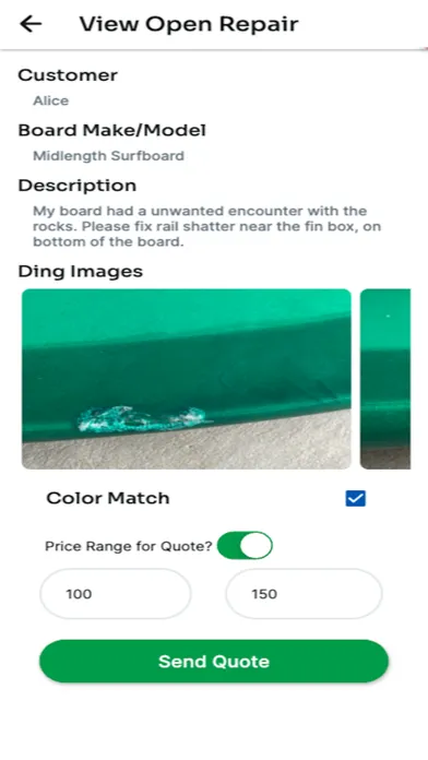 Capturas de tela do Rogue Wave Surfboard Repairs