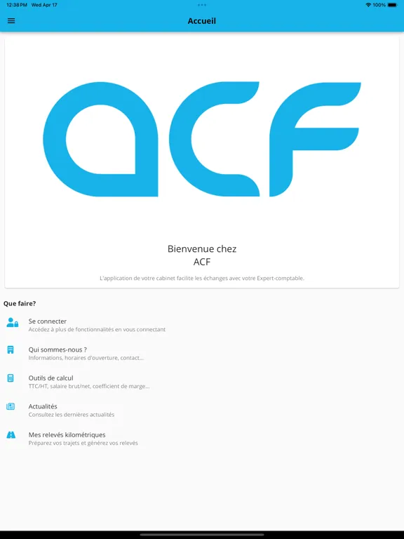 ACF Expertise Comptable iPad  Screenshots
