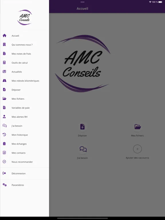 Screenshot di AMC CONSEILS Expert-comptable iPad 