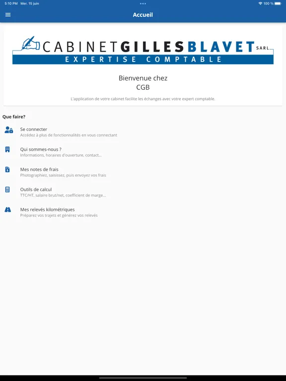 Zrzuty ekranu Cabinet Gilles Blavet iPad 
