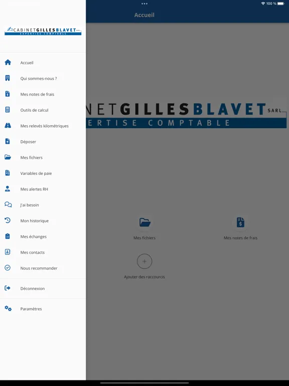 Zrzuty ekranu Cabinet Gilles Blavet iPad 