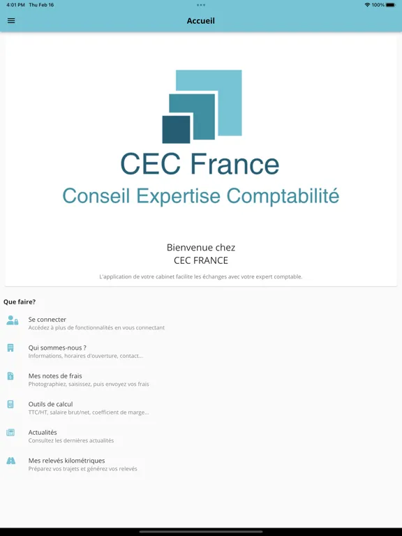 Captures d'écran de CEC France iPad 