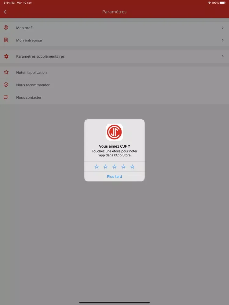 Tangkapan skrin CJF Expertise iPad 