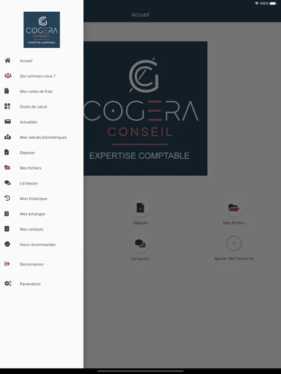 ภาพหน้าจอของ Cogera Conseil iPad 