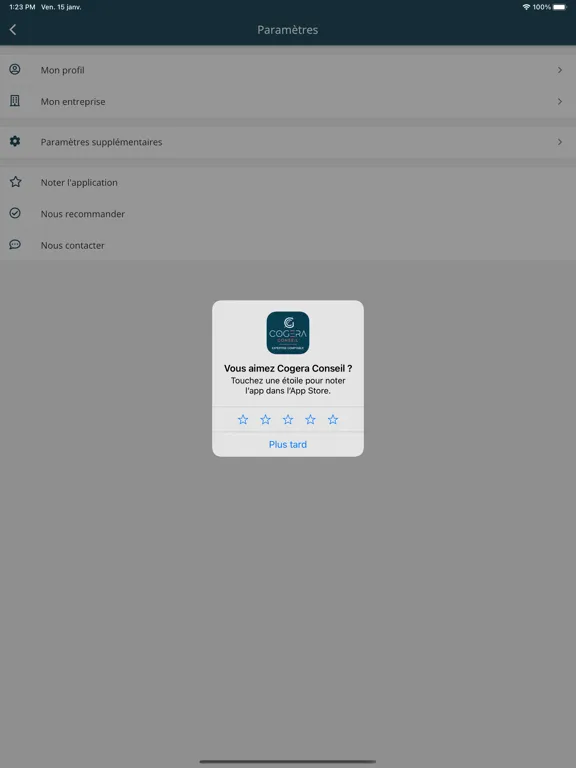 ภาพหน้าจอของ Cogera Conseil iPad 