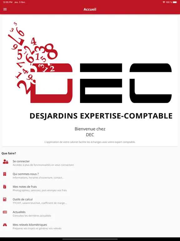Captures d'écran de Desjardins Expert Comptable iPad 