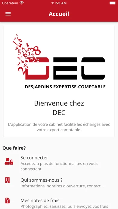 Captures d'écran de Desjardins Expert Comptable