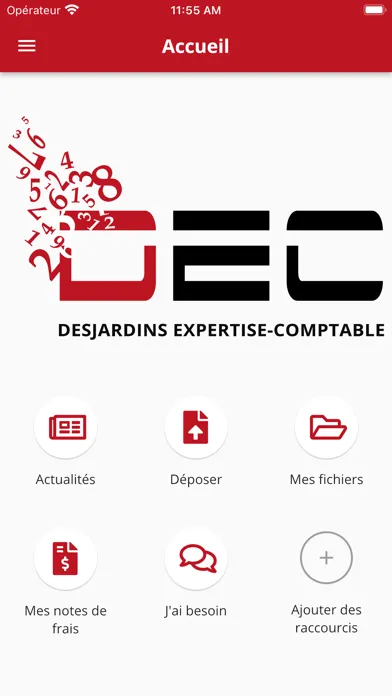 Captures d'écran de Desjardins Expert Comptable