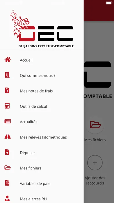 Captures d'écran de Desjardins Expert Comptable