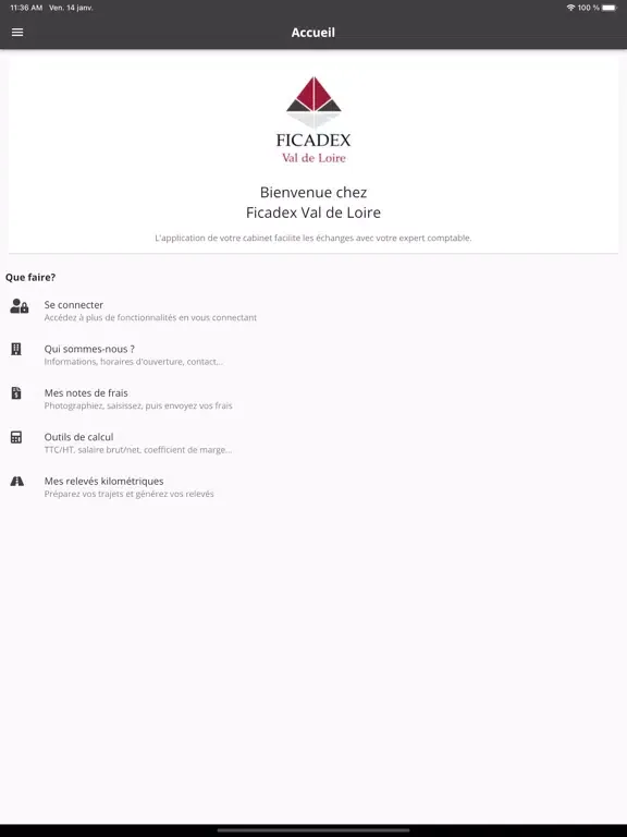 Capturas de tela do Ficadex Val de Loire iPad 