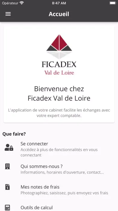 Capturas de tela do Ficadex Val de Loire