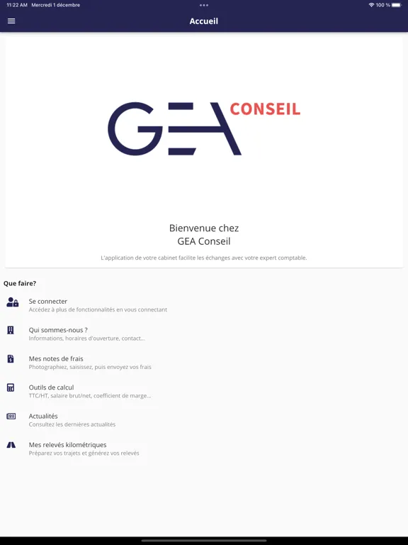 GEA CONSEIL iPad  سکرین شاٹس