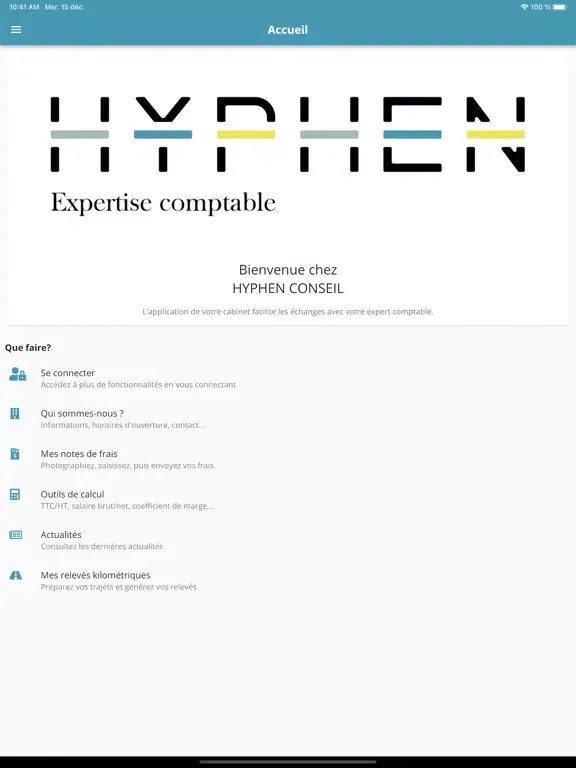 Скриншоты HYPHEN EXPERTISE COMPTABLE iPad 