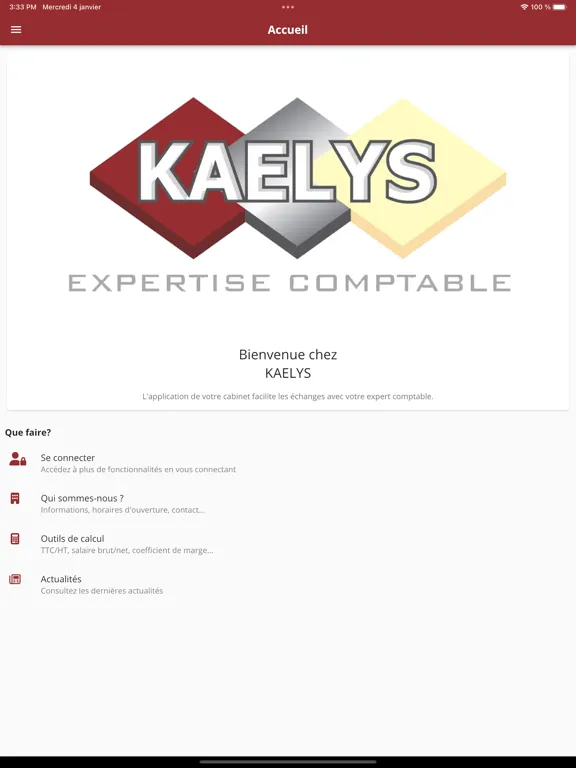 Kaelys Expertise Comptable iPad  Ekran Görüntüleri